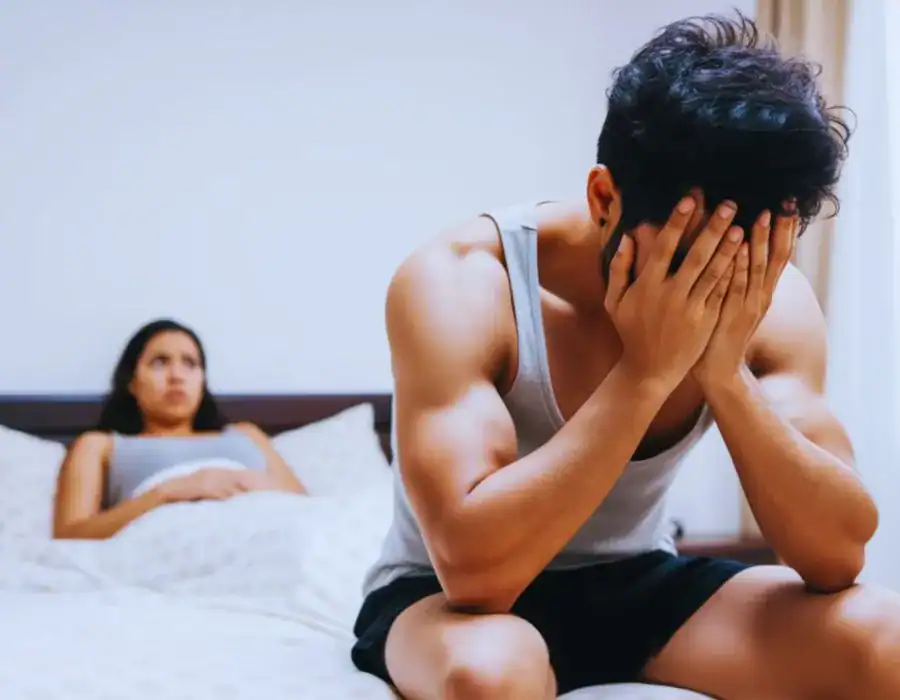 Image of upset man in need of erectile dysfunction treatment Didcot
